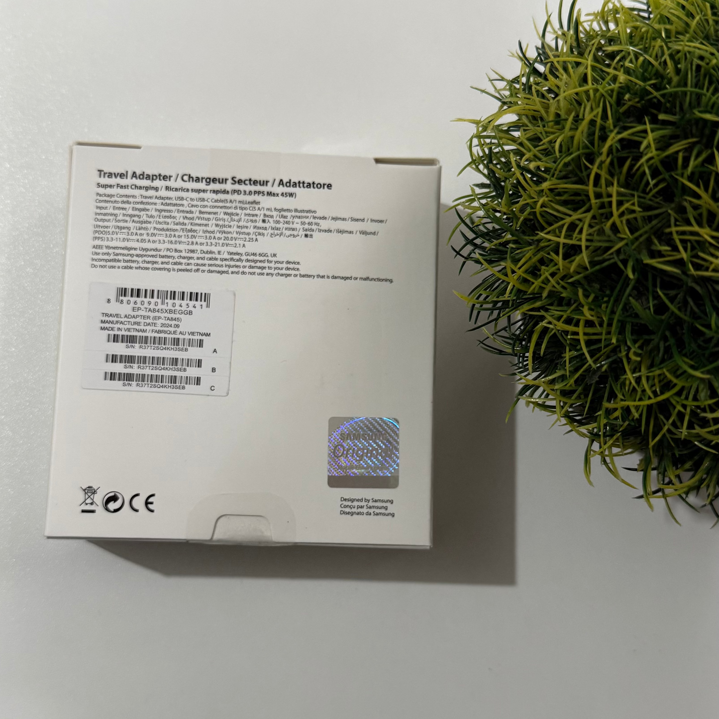 Cargador Turbo Samsung 45W