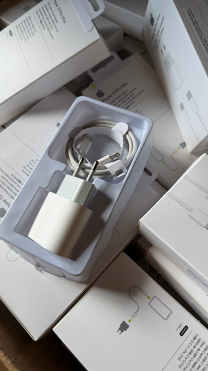 Cargador Turbo 35w Caja y Cable  usb-c a usb-c (1m)
