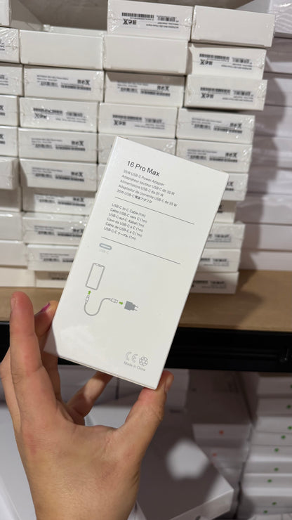 Cargador Turbo 35W Caja y Cable USB-C a USB-C (1m)