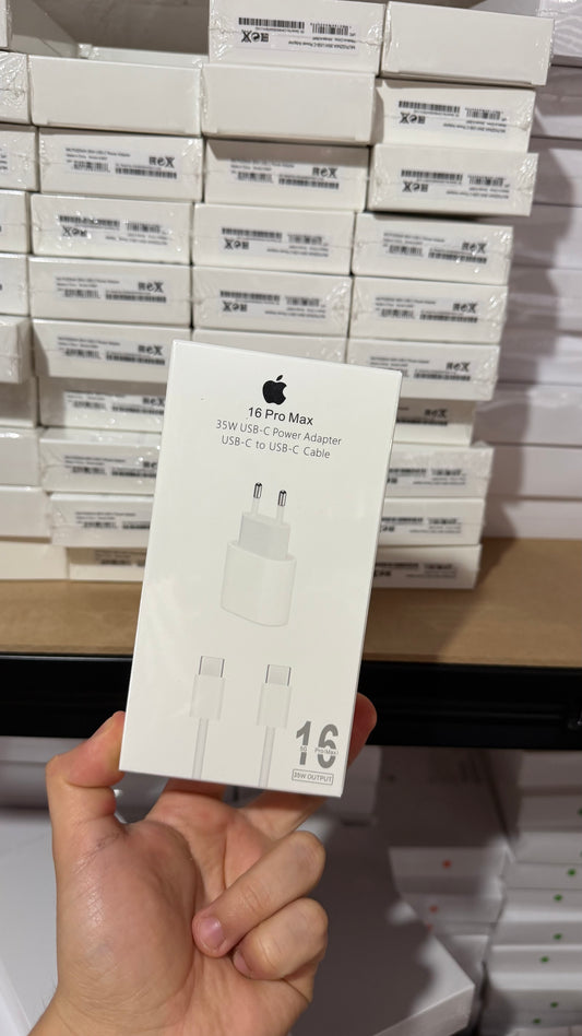 Cargador Turbo 35W Caja y Cable USB-C a USB-C (1m)
