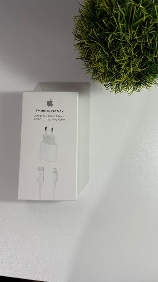 Cargador turbo iphone 25w caja y cable (1m)